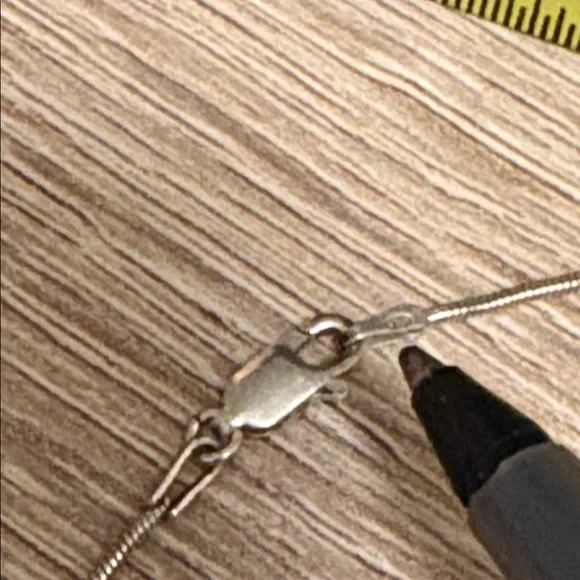 925 Baltic Amber pendant and chain vintage - Picture 5 of 6